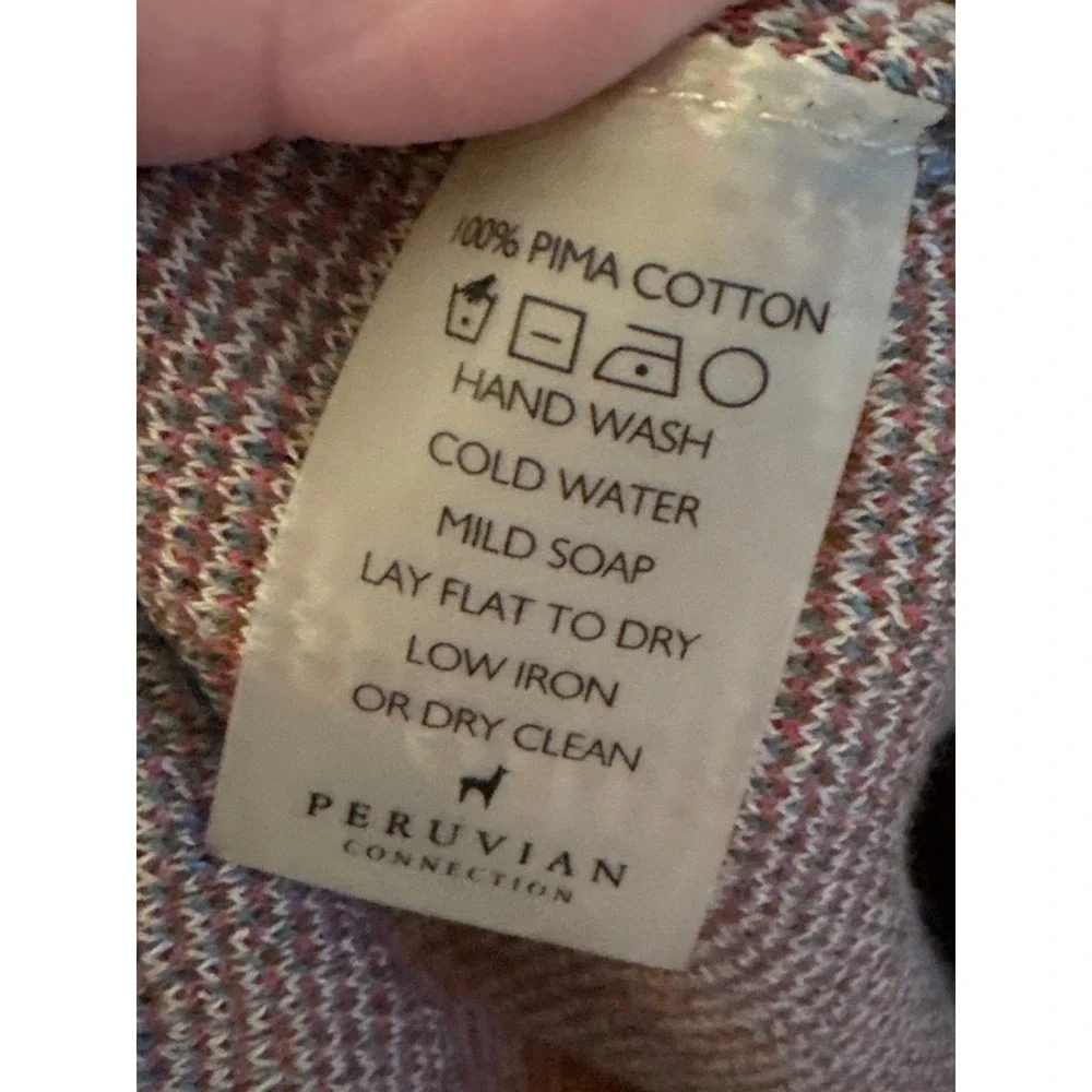 Peruvian Connection  Paisley Knit Sleeveless Midi Sheath Dress Medium‎